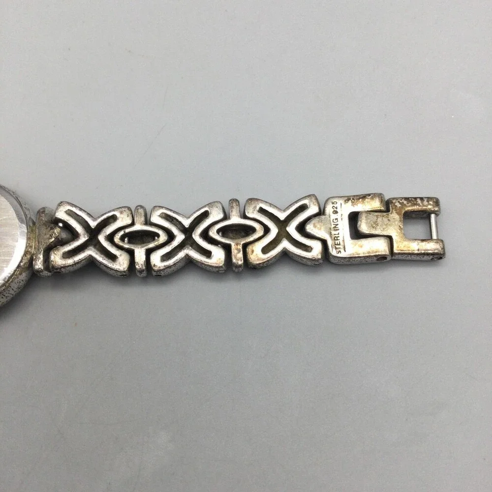 Vintage Anne Klein Womens Watch 22mm Sterling Silver 925 New Battery 5.25